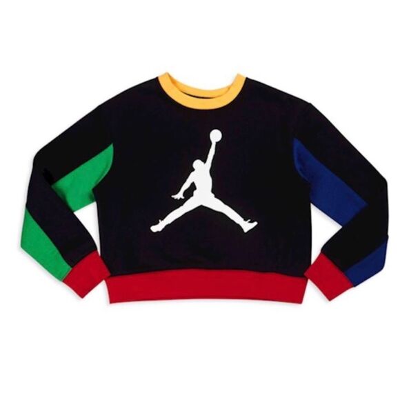 Jordan Other - Nike Air Jordan Multicolor Youth Kids Legacy of Sport Crop Sweatshirt Jumpman